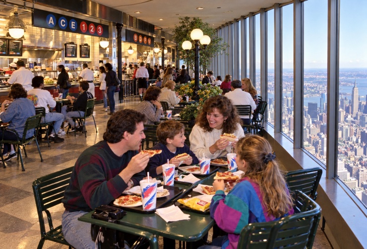 Reconstruction of the Central Park food court at Top of the World Trade Center around 2001
