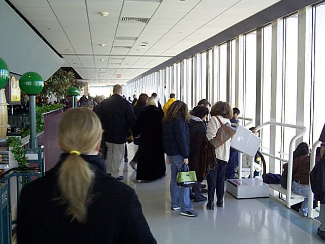 Interior of the Top of the World observation deck in 2001