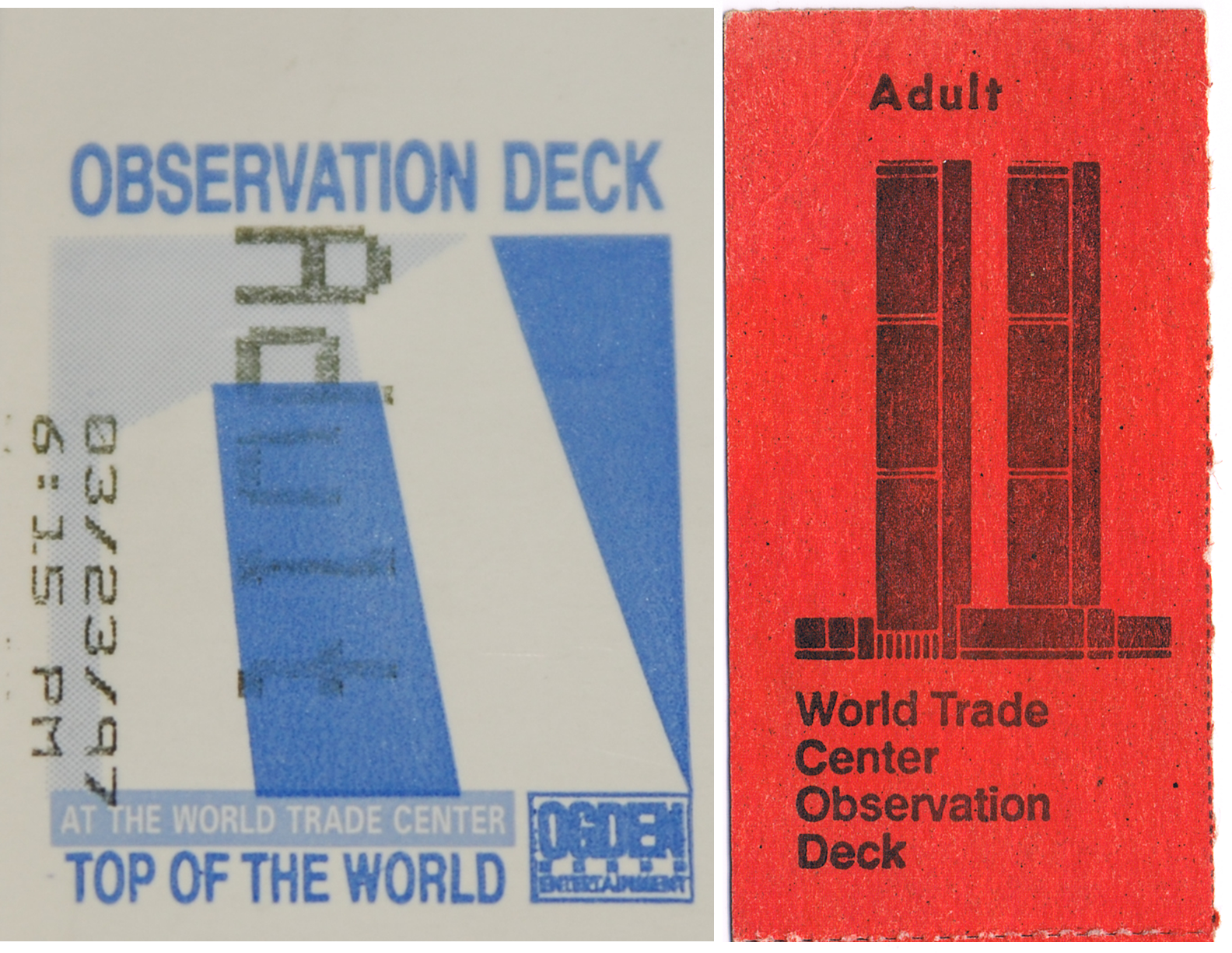 Top of the World observation deck admission tickets from 1997